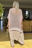 Made in Italy Fisherman Layering Knit Rose